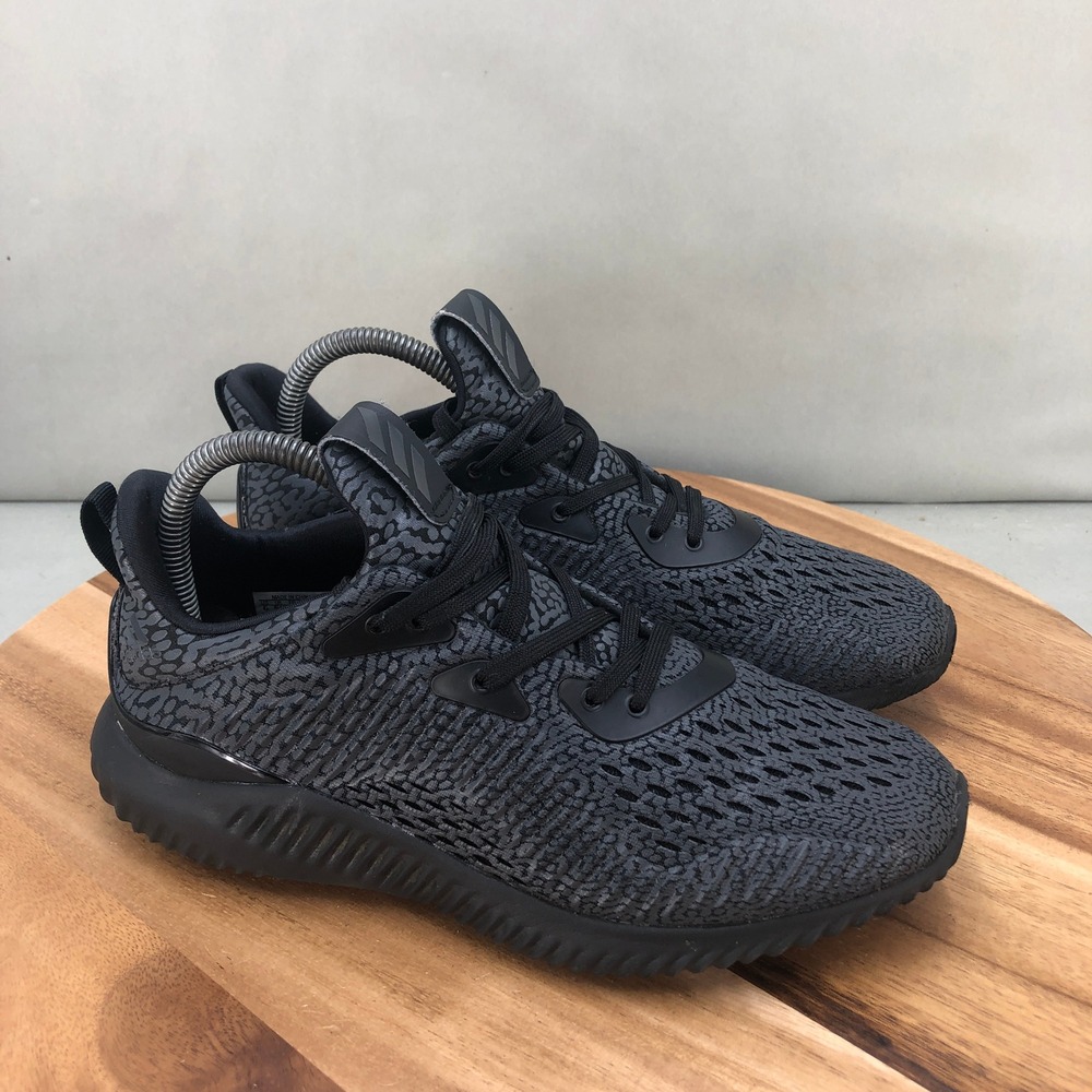 Adidas Alphabounce Black Running Shoes Lightweight Cushioned Sneakers Youth 6